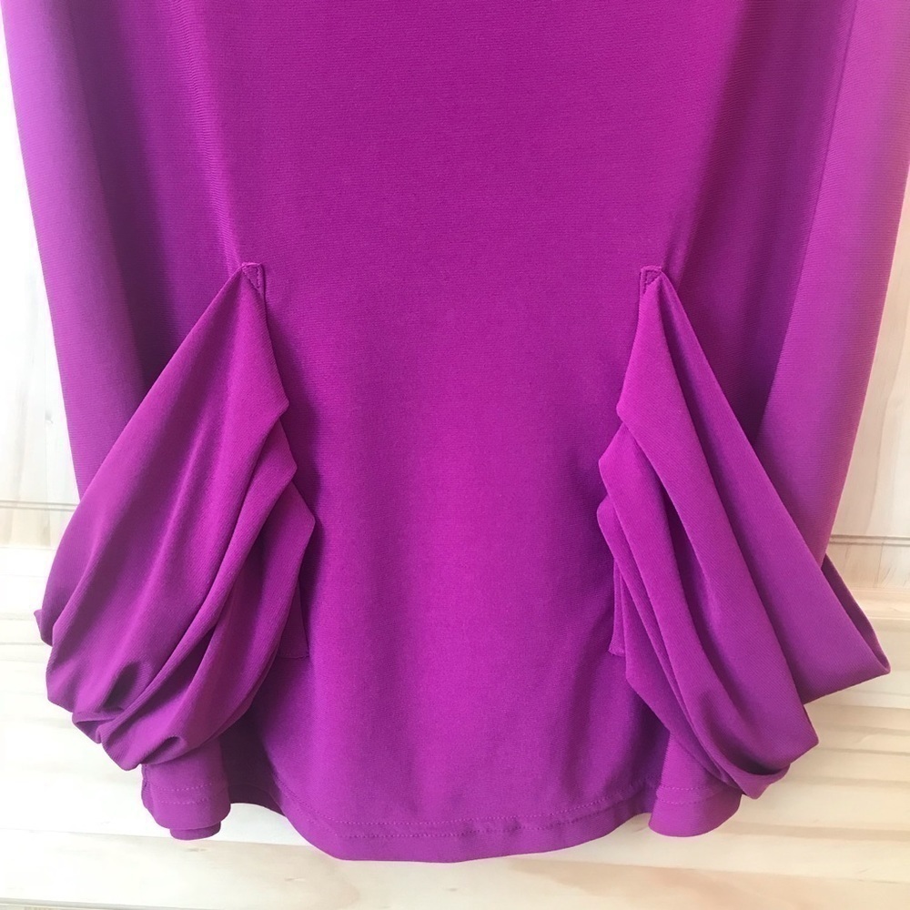 ABI Ferrin draped cowl neck jersey knit dress size small - Picture 6 of 9